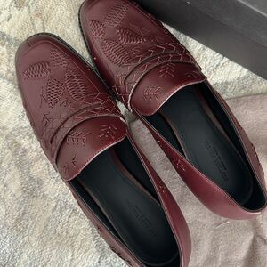 Bottega veneta moca pelle calf skin leather interraciato loafers size 38. New